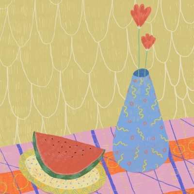 ILUSTRAÇÃO "STILL LIFE WATERMELON" DIANA COSTA