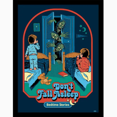 POSTER 30x40 COM MOLDURA "DON'T FALL ASLEEP" PYRAMID INTERNATIONAL