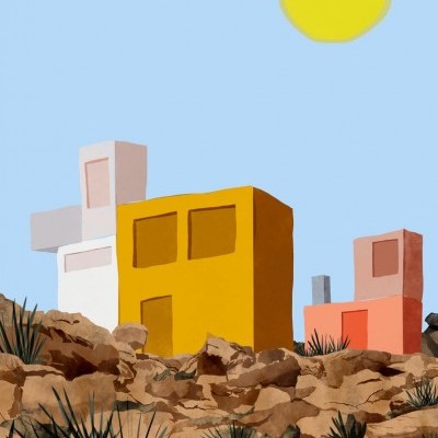 ILUSTRAÇÃO "SUMMER IN THE DESERT I" EVA HALFERS