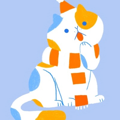 POSTAL DE NATAL "GATO CACHECOL" GAMBUZINO