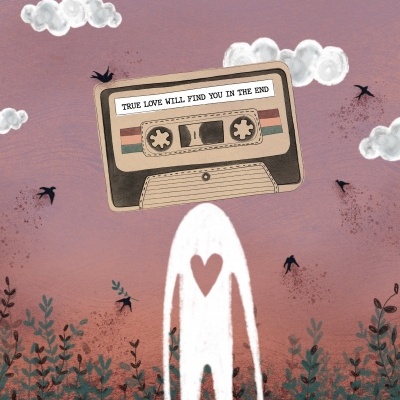 ILUSTRAÇÃO "TRUE LOVE WILL FIND YOU IN THE END -  DANIEL JOHNSTON" CAROLINA MORAIS