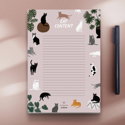 NOTEPAD - CAT CONTENT TYPEALIVE