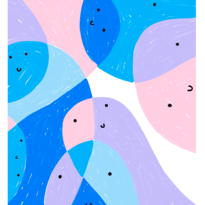 ILUSTRAÇÃO "BLOB PARTY" KIKA