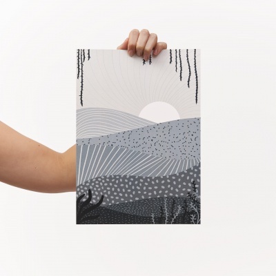 ILUSTRAÇÃO "DREAMING OF PLACES - BLUE" JOANA MUNDANA