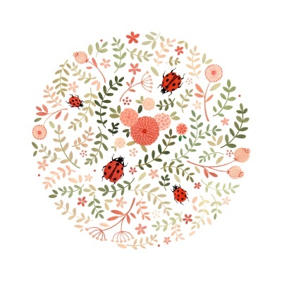 ILUSTRAÇÃO "SPRING WELCOME - LADYBIRDS" LITTLE BLACK SPOT