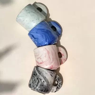 CHÁVENA EXPRESSO DUPLO MÁRMORE PÓ DE BARRO