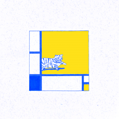 ILUSTRAÇÃO "Who's calling me a Square?" Mondriaan's Composition II Adaptation de SARA FELGUEIRAS