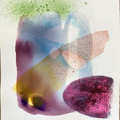 AGUARELA "SEM TÍTULO 5" ISABEL MONTEIRO