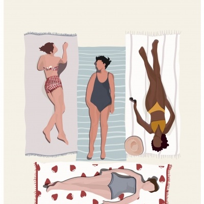 ILUSTRAÇÃO "BEACH GIRLS" JOANA PINTO