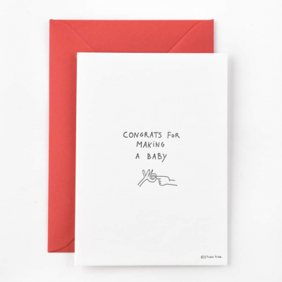 POSTAL "CONGRATS FOR MAKING A BABY" STUDIO FLASH