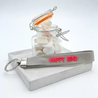 PORTA-CHAVES "HAPPY MIND" BORDADO PARSLEY & PEPPER