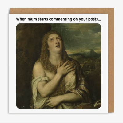 Mum Commenting on your Posts Greeting Card