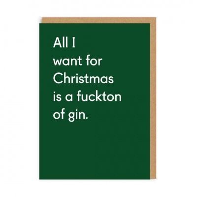 Fuckton Of Gin Greeting Card
