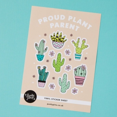 VINYL STICKER SHEET A5 "PLANT PARENT" PUNKY PINS