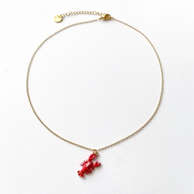 COLAR COM PENDENTE DE LAGOSTA LITCHI