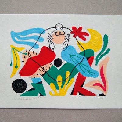 ORIGINAL "CABEÇA NA LUA I " CATARINA OSCARINA