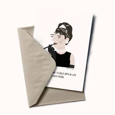 POSTAL "AUDREY HEPBURN" ADRIANA FONTELAS