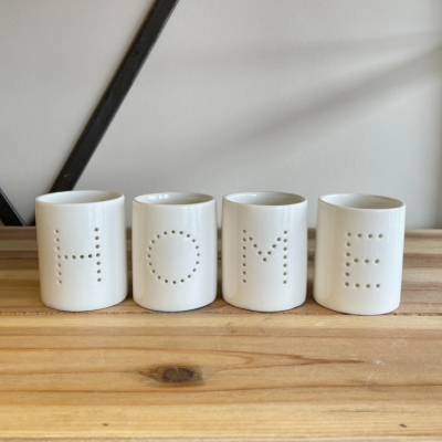 CONJUNTO DE 4 SUPORTES PARA VELA "HOME" 6 CM GAINSBOROUGH GIFTWARE