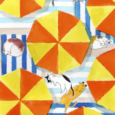 ORIGINAL "GATOS NA PRAIA" JOANA NOBREGA