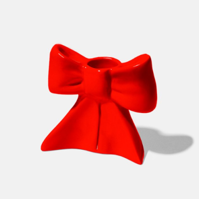 BOW CANDLE HOLDER SMALL DOIY