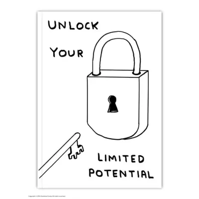 NOTEBOOK 'UNLOCK POTENTIAL' A6 DAVID SHRIGLEY