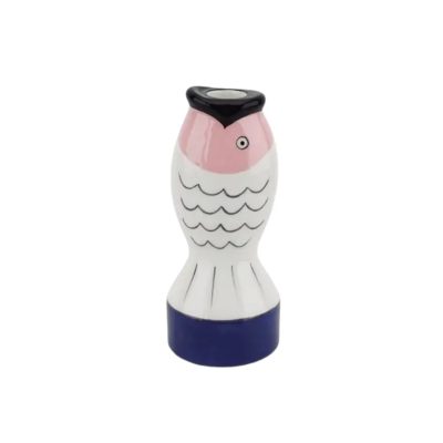 Candle Holder - Fish - Blue/White/Pink House Vitamin