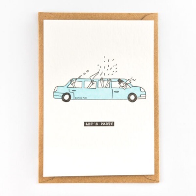 POSTAL "LET’S PARTY LIMO" STUDIO FLASH