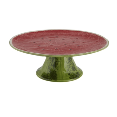 PRATO DE BOLO C/ PÉ MELANCIA BORDALLO PINHEIRO