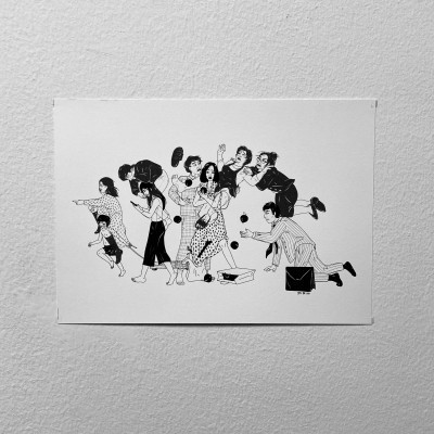 ILUSTRAÇÃO “CARTAZ I - PARASITE ” BITE THE NAIL