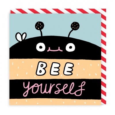 Bee Yourself Square Greeting Card