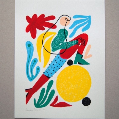 ORIGINAL "CABEÇA NA LUA III " CATARINA OSCARINA