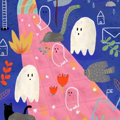 ILUSTRAÇÃO "STRANGE MESSY DREAMS" DIANA COSTA