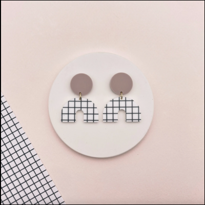 BRINCOS LOUISETTE VIEUX ROSE STUDIO ANNETTE