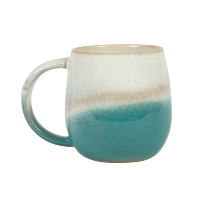 DIP GLAZED OMBRE TURQUOISE MUG SASS BELLE