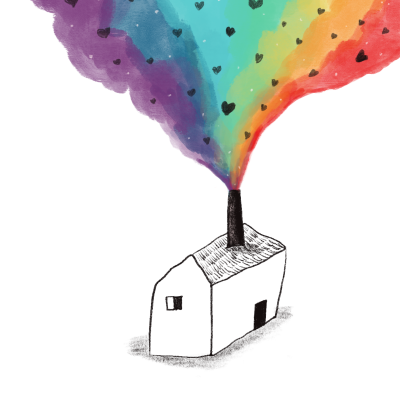 ILUSTRAÇÃO ARCO-ÍRIS "FAZER DA CASA CORAÇÃO" MARTA PIMENTA