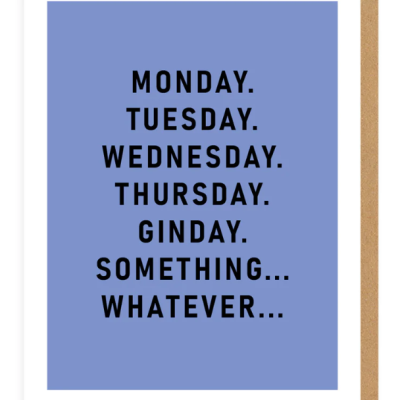 GINDAY GREETING CARD OHH DEER