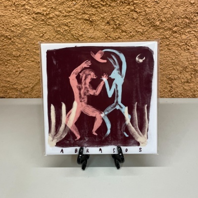 AZULEJO "VÃO SER TANTOS OS ABRAÇOS" SOFIA MORAIS