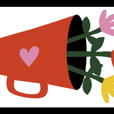 AUTOCOLANTE "MEGAFONE DE FLORES" CRISTINA MOREIRA