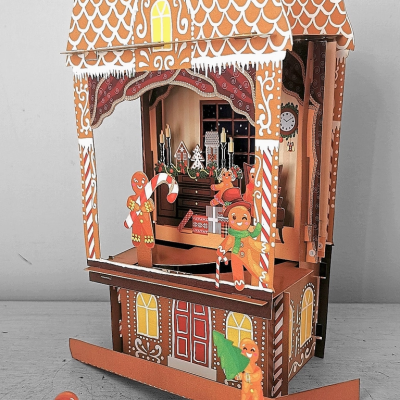 POSTAL POP-UP 3D "TEATRO DE NATAL - BONECOS DE GENGIBRE" ALLJOY DESIGN