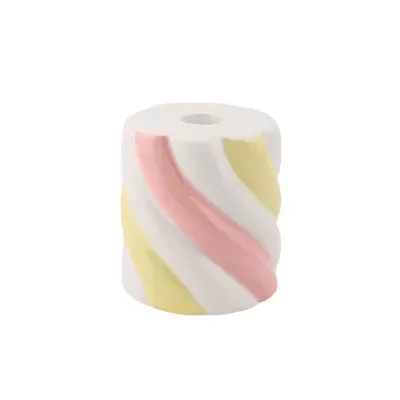 CANDLE HOLDER - MARSHMALLOW- YELLOW/PINK/WHITE- HOUSE VITAMIN