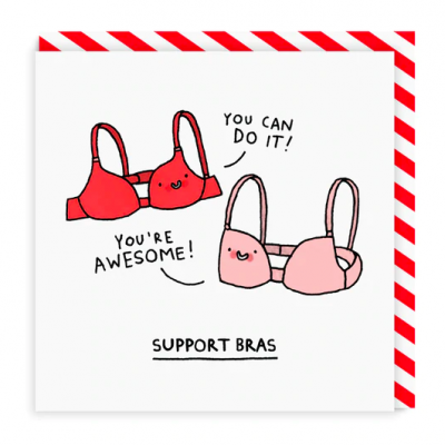 Support Bras Square Greeting Card