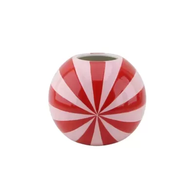 FLOWER VASE- SWIRL MEDIUM- RED/PINK - HOUSE VITAMIN