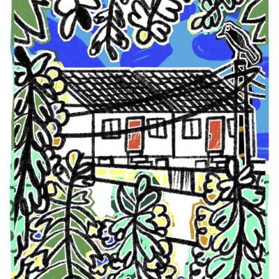 ILUSTRAÇÃO "É BOM RECEBERMOS A PRIMAVERA EM CASA" MARIA CAPAZ