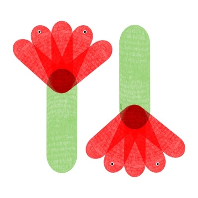 ILUSTRAÇÃO GICLÉE "2 CRAVOS CINQUENTÕES" KIKA