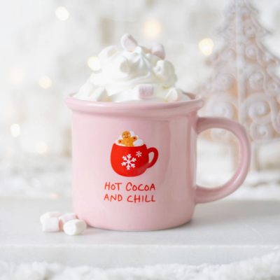 CANECA ROSA "HOT COCOA AND CHILL"  SOMETHING DIFFERENT WHOLESALE