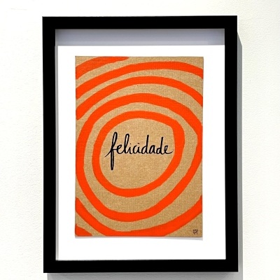 ORIGINAL COM MOLDURA "FELICIDADE" MARTA NUNES
