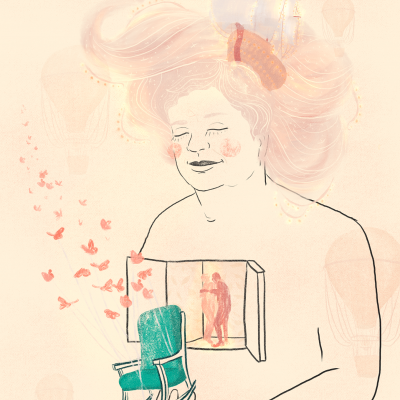 ILUSTRAÇÃO "A SAUDADE É O QUE NÃO DIZEMOS" CAROL GAESSLER