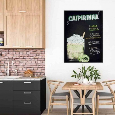 POSTER " RECEITA CAIPIRINHA" 100% PORTUGAL