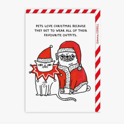 POSTAL "Pets Love Christmas" OHH DEER