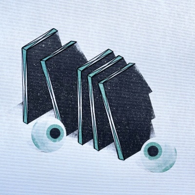 ILUSTRAÇÃO BORDADA "SOU EFEITO DOMINÓ" CATARINA PAULO